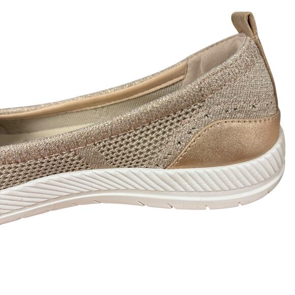 Easy Spirit Glitz 2 Gold Mesh Knit Slip On Sneakers Loafers Comfort Shoes 11 N - Picture 4 of 16